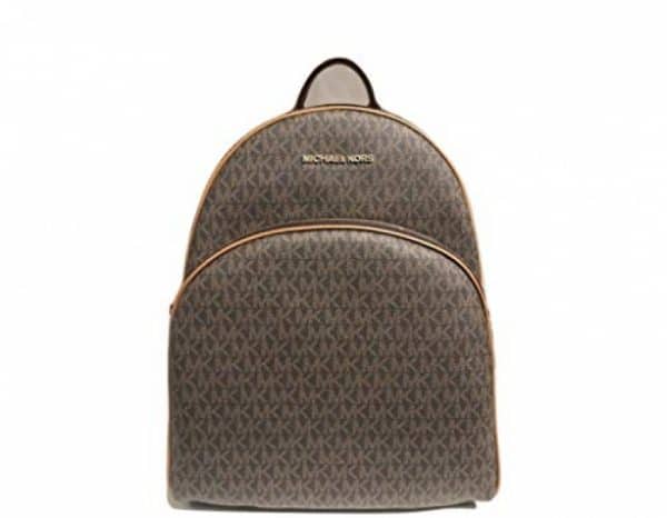 MICHAEL Michael Kors Abbey Jet Set Large Leather Backpack (Brown 2018)