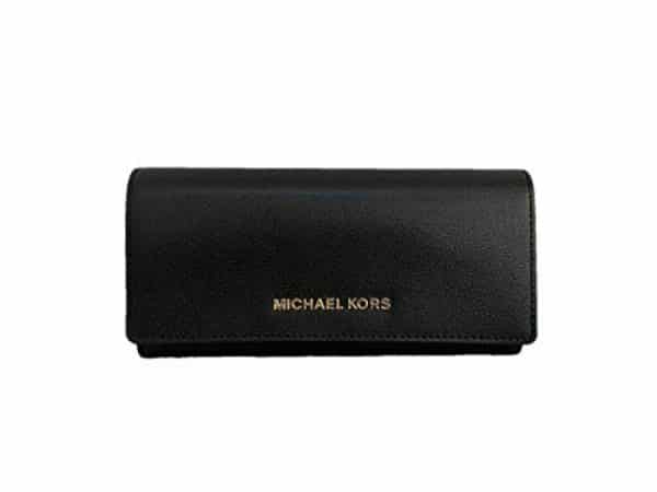 Michael Kors Jet Set Travel Large Carryall Leather Wallet – Black