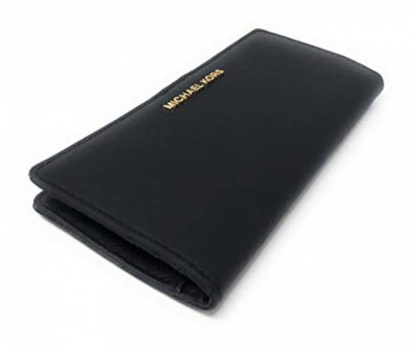 Michael Kors Jet Set Travel Saffiano Leather Bifold Wallet Black