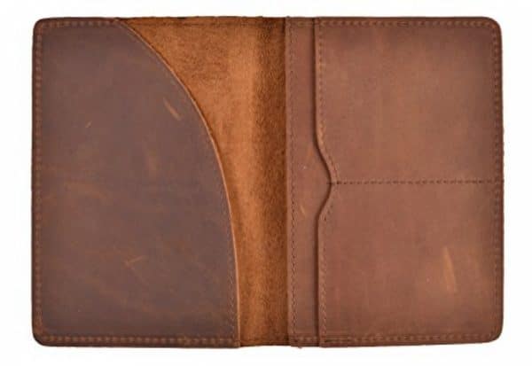 Leamekor Passport Holder Wallet Cover Passport Case Genuine Crazy Horse Leather