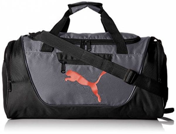 PUMA mens Contender Sports Duffel Bags, Black/Red, One Size US
